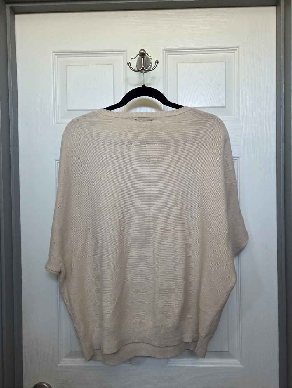 Quince Heather Oatmeal Cotton Cashmere Dolman Sweater Minimalist Contemporary XL - Picture 9 of 9